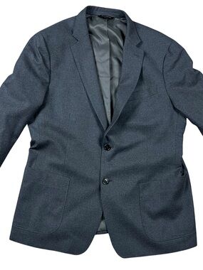Banana Republic Blazer Men 44R Gray Slim Fit Tollegno 1900 Wool Sport Coat